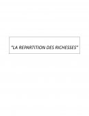 La répartition des richesses