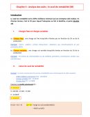 Analyse des coûts ; le seuil de rentabilité