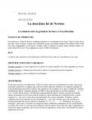 La deuxième loi de Newton