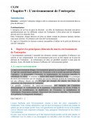 L’environnement de l’entreprise