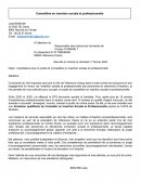 Candidature pour le poste de Conseillère en insertion sociale et professionnelle