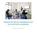 Impacts du style de management sur la carrière des enseignants