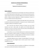 Analyse de pratique professionelle : "diagnostic de trouble de la mémoire ”/ infirmière