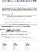Point méthode : La dissertation (écrit du BAC)