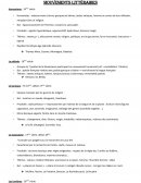 Mouvements littéraires