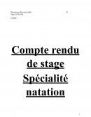 Compte rendu natation STAPS