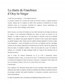 La charte de Franchises d’Oisy-le-Verger