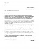 Lettre de motivation / Demande de contrat d’apprentissage