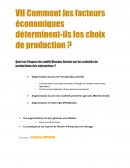 Marketing / Comment les facteurs économiques déterminent-ils les choix de production ?