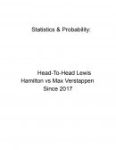 Statistics & Probability: Head-To-Head Lewis Hamilton vs Max Verstappen