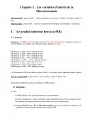 Les variables d’intérêt de la Macroéconomie