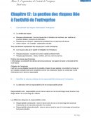 La gestion des risques liée à l’activité de l’entreprise