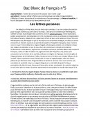Dissertation les lettres persanes