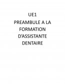 PREAMBULE A LA FORMATION D’ASSISTANTE DENTAIRE