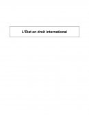 L’État en droit international
