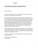 Cover letter for Teaching in a Zambian village