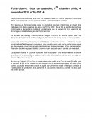 Fiche d’arrêt : Cour de cassation, 4 novembre 2011, n°10-20.114