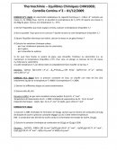 Thermochimie – Equilibres Chimiques CHM1002L