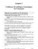 L'influence des politiques économiques sur l'entreprise