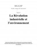 LA REVOLUTION INDUSTRIELLE ET L'ENVIRONNEMENT - HGGSP