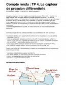 Compte rendu TP capteur de pression