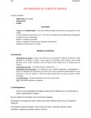 Méthodologie note de synthèse