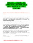 L'impact de la crise 1929 : Déséquilibrés économiques et sociaux