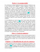 L'identification des actes de commerce