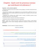 Quels sont les processus sociaux qui contribuent à la déviance ?