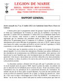 Sortie annuelle du 27 au 31 Juillet 2022 à la Cathédrale Saint Pierre Claver de Lokossa