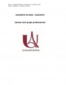 Dossier de projet professionnel : responsable chargé d'E-commerce et Marketing Opérationnel International