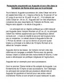 Paragraphe argumenté sur Auguste et son rôle dans la formation de Rome ainsi que sur le principat