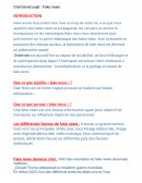 Oral brevet sujet : Fake news