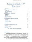 Comptes rendus de TP : Béton armé