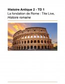 La fondation de Rome : Tite Live, Histoire romaine