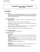 ETUDE DE CAS Comportement humain