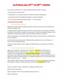 La France aux 19ème et 20ème siècles