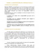 La responsabilité contractuelle