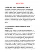 L’état de la France révolutionnaire de 1799