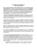 Politique de l'intégration droit des etrangers