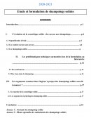 Etude et formulation de shampoings solides