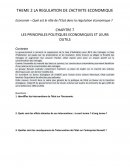 Quel est le rôle de l’Etat dans la régulation économique ?