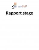 Rapport de stage à Exaurev