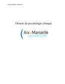 Dossier de psychologie clinique