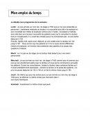 Mon emploi du temps stage cabinet médicale 3ème