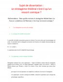 Le stratagème théâtral n’est-il qu’un ressort comique ?