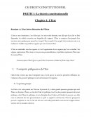 Droit Constitutionnel Chapitre sur L'État
