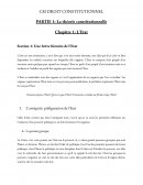 Droit Constitutionnel Chapitre sur L'État