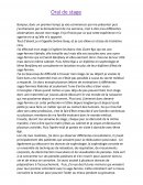Oral de stage