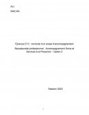 Dossier E13 : conduite d’un projet d’accompagnement